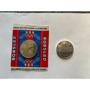 General Mills US Olympics 1998 NAGANO Bobsled Archery Coin Token Memorabilia